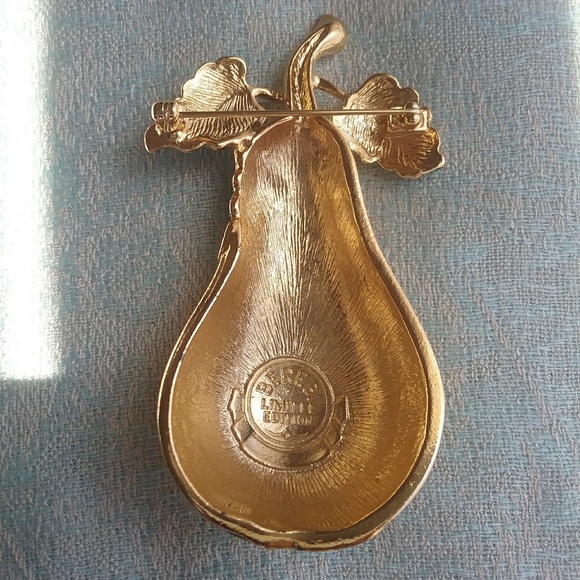 Large Berebi Pear Enamel Brooch - Picture 5 of 8